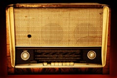Old Radio On A Red Background Royalty Free Stock Photography Old Radio On A Red Background Royalty Free Stock Photography