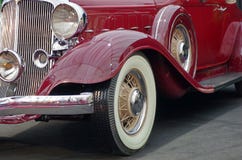Old red Chrysler. Luxury car stock image Old red Chrysler. Luxury car stock image