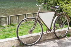 Old retro bike advertisement Royalty Free Stock Photo Old retro bike advertisement Royalty Free Stock Photo