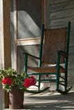 Old Rocking Chair on Cracker House Porch stock photography Old Rocking Chair on Cracker House Porch stock photography