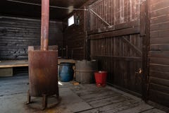 Old rusty coal stove for railway car heating royalty free stock images Old rusty coal stove for railway car heating royalty free stock images