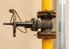 An old rusty gas control valve Royalty Free Stock Photography An old rusty gas control valve Royalty Free Stock Photography