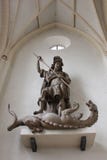 Old Sculpture Of St George Slaying The Dragon Inside Church. Royalty Free Stock Images Old Sculpture Of St George Slaying The Dragon Inside Church. Royalty Free Stock Images