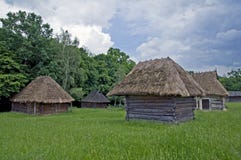 Old Small Wooden Rural Houses Royalty Free Stock Photos