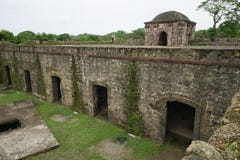 Old Spanish fort ruins in Colon Panama royalty free stock photo Old Spanish fort ruins in Colon Panama royalty free stock photo