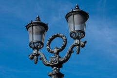 Old street lamp at Pushkin Square stock photo Old street lamp at Pushkin Square stock photo