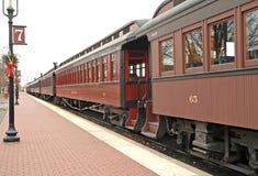 Old train at train station