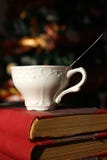 Old vintage books and teacup Royalty Free Stock Photo Old vintage books and teacup Royalty Free Stock Photo