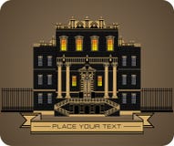 Old vintage palace vector stock illustration Old vintage palace vector stock illustration
