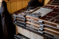 Old Vintage Printing Press For Newspaper Letters Books Stock Images Old Vintage Printing Press For Newspaper Letters Books Stock Images