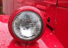 Old Willys Firetruck Headlamp Royalty Free Stock Photography Old Willys Firetruck Headlamp Royalty Free Stock Photography