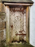 Old Wooden Door with Rusty Hinges and Handle royalty free stock image Old Wooden Door with Rusty Hinges and Handle royalty free stock image