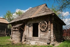 Old Wooden House In Rural Romania Stock Image