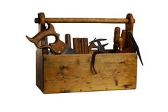 Old Wooden Tool Box Full of Tools Isolated royalty free stock photos Old Wooden Tool Box Full of Tools Isolated royalty free stock photos