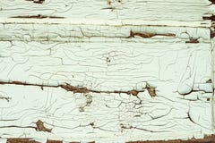 Old Wooden Wall With Old Peeled-off Paint Stock Photography
