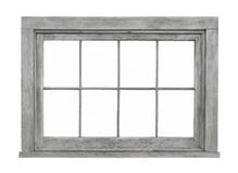 Old Wooden Window Frame Isolated. Royalty Free Stock Photography Old Wooden Window Frame Isolated. Royalty Free Stock Photography
