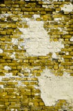 Old Yellow Wall With Cracks And Patches Of Plaster Stock Photo