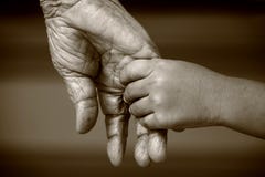 Old and young hands stock photography Old and young hands stock photography