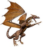 Olden Dragon Attacking Royalty Free Stock Photography