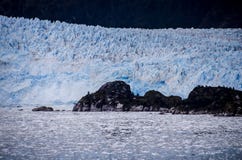 Olhar mais atento a Amalia Glacier foto de stock Olhar mais atento a Amalia Glacier foto de stock