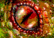 Olho do dragão da arte do pixel ilustração do vetor Olho do dragão da arte do pixel ilustração do vetor