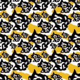 Olhos escuros abstratos ásperos amarelos e pretos ilustração royalty free Olhos escuros abstratos ásperos amarelos e pretos ilustração royalty free
