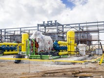 Olie en Gasinstallatie in aanbouw stock afbeeldingen Olie en Gasinstallatie in aanbouw stock afbeeldingen