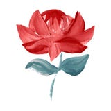 Olie geschilderde bloem stock illustratie Olie geschilderde bloem stock illustratie