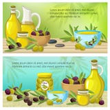 Olive Colored Banner Set illustration libre de droits Olive Colored Banner Set illustration libre de droits