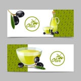Olive Oil Banner Set illustration de vecteur Olive Oil Banner Set illustration de vecteur