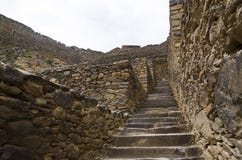 Ollantaytambo, Peru. Inca Fortress ruins on the temple hill royalty free stock photo Ollantaytambo, Peru. Inca Fortress ruins on the temple hill royalty free stock photo