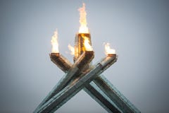 Olympic flame in Vancouver stock images Olympic flame in Vancouver stock images