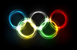 Olympic Rings Made Of Plasma Royalty Free Stock Photo Olympic Rings Made Of Plasma Royalty Free Stock Photo