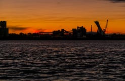 The Olympic Stadium at sunset royalty free stock images The Olympic Stadium at sunset royalty free stock images