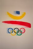 Olympischer Logo Barcelona Games Emblem stockbilder Olympischer Logo Barcelona Games Emblem stockbilder