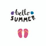 Olá! citações do verão ilustração stock Olá! citações do verão ilustração stock