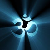 OM-Symbol mit hellem Aufflackern Stockfotos OM-Symbol mit hellem Aufflackern Stockfotos