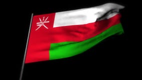 Oman Flag ,3D Animation of Waving Flag .Oman Flag Waving in the Wind.  National Flag of Oman. Flag Seamless Loop Animation Stock Video - Video of  celebration, background: 201534189