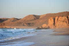 Oman: Raz Al Jinz Beach At Sunrise Royalty Free Stock Photos Oman: Raz Al Jinz Beach At Sunrise Royalty Free Stock Photos