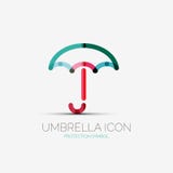 Ombrello, logo della società di protezione, concetto illustrazione vettoriale Ombrello, logo della società di protezione, concetto illustrazione vettoriale