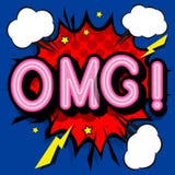 OMG - retro lettering with shadows, halftone pattern on retro Royalty Free Stock Image OMG - retro lettering with shadows, halftone pattern on retro Royalty Free Stock Image