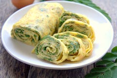 Omlet Jajeczne rolki zdjęcie royalty free Omlet Jajeczne rolki zdjęcie royalty free