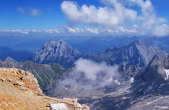 On Top Of The Zugspitze. Royalty Free Stock Photography