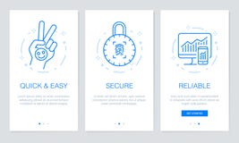 Onboarding APP sortiert die modernen und vereinfachten Vektorillustrations-Durchlaufschirme aus UI-Schablone für bewegliche apps, vektor abbildung Onboarding APP sortiert die modernen und vereinfachten Vektorillustrations-Durchlaufschirme aus UI-Schablone für bewegliche apps, vektor abbildung