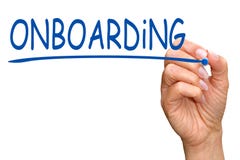 Onboarding - female hand with pen writing text