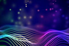 ondas acústicas 3D con las partículas flotantes Visualización abstracta de los datos libre illustration ondas acústicas 3D con las partículas flotantes Visualización abstracta de los datos libre illustration