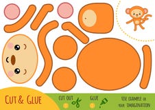Onderwijsdocument spel voor kinderen, Aap vector illustratie Onderwijsdocument spel voor kinderen, Aap vector illustratie