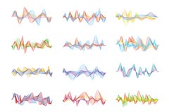 Ondes sonores abstraites Visualisations numériques de voix ou de musique pour des panneaux d'égaliseur Photo libre de droits Ondes sonores abstraites Visualisations numériques de voix ou de musique pour des panneaux d'égaliseur Photo libre de droits