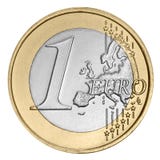 One Euro Coin Royalty Free Stock Photo One Euro Coin Royalty Free Stock Photo