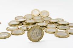 One euro coin Royalty Free Stock Photos One euro coin Royalty Free Stock Photos